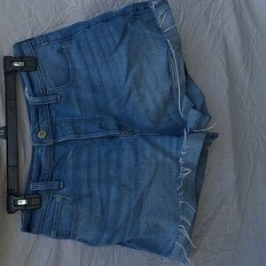 Hollister Light Blue Distressed Denim Shorts